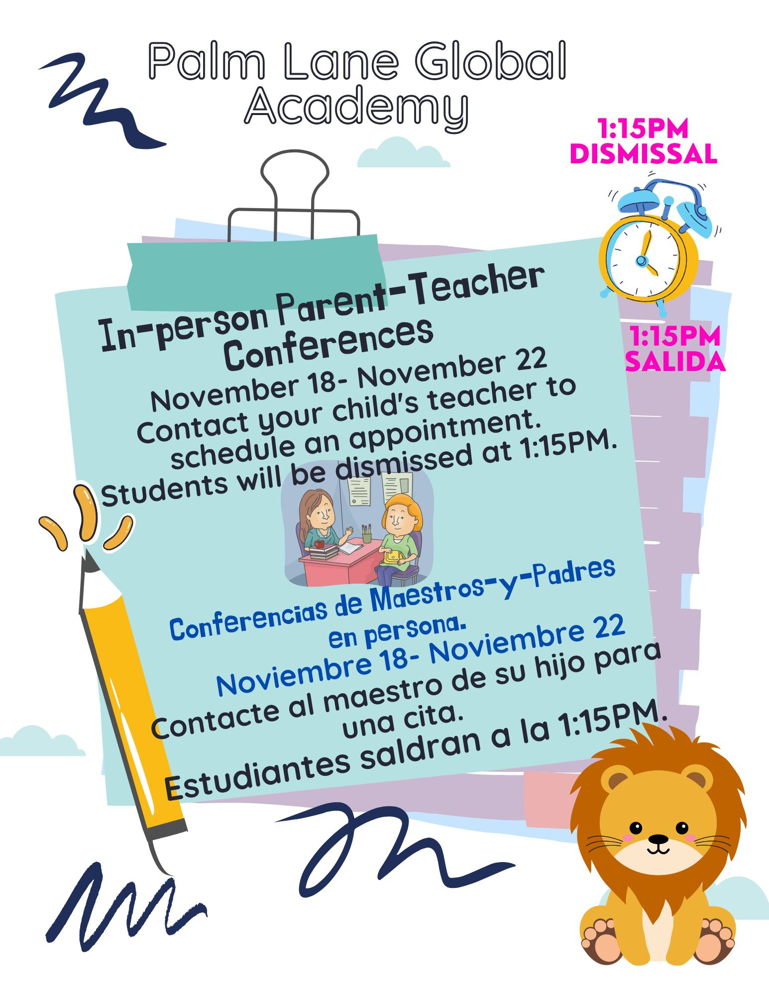 In-Person Parent-Teacher Conferences